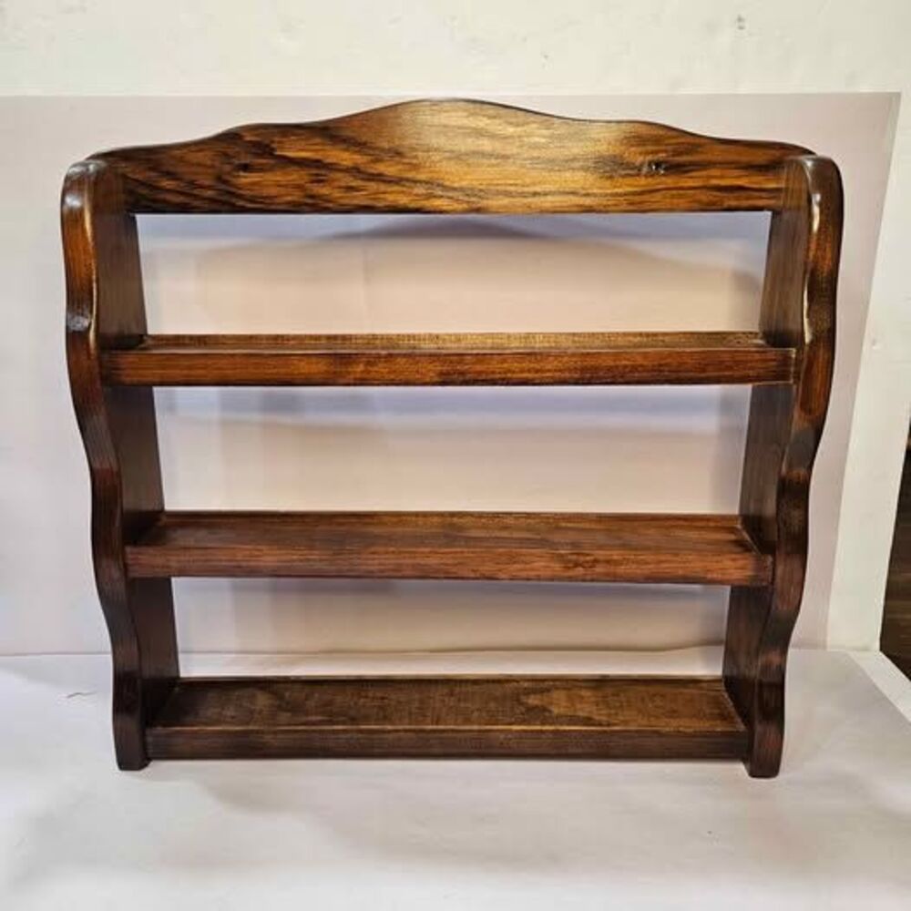 Vintage 3-Tier Wooden Wall Shelf